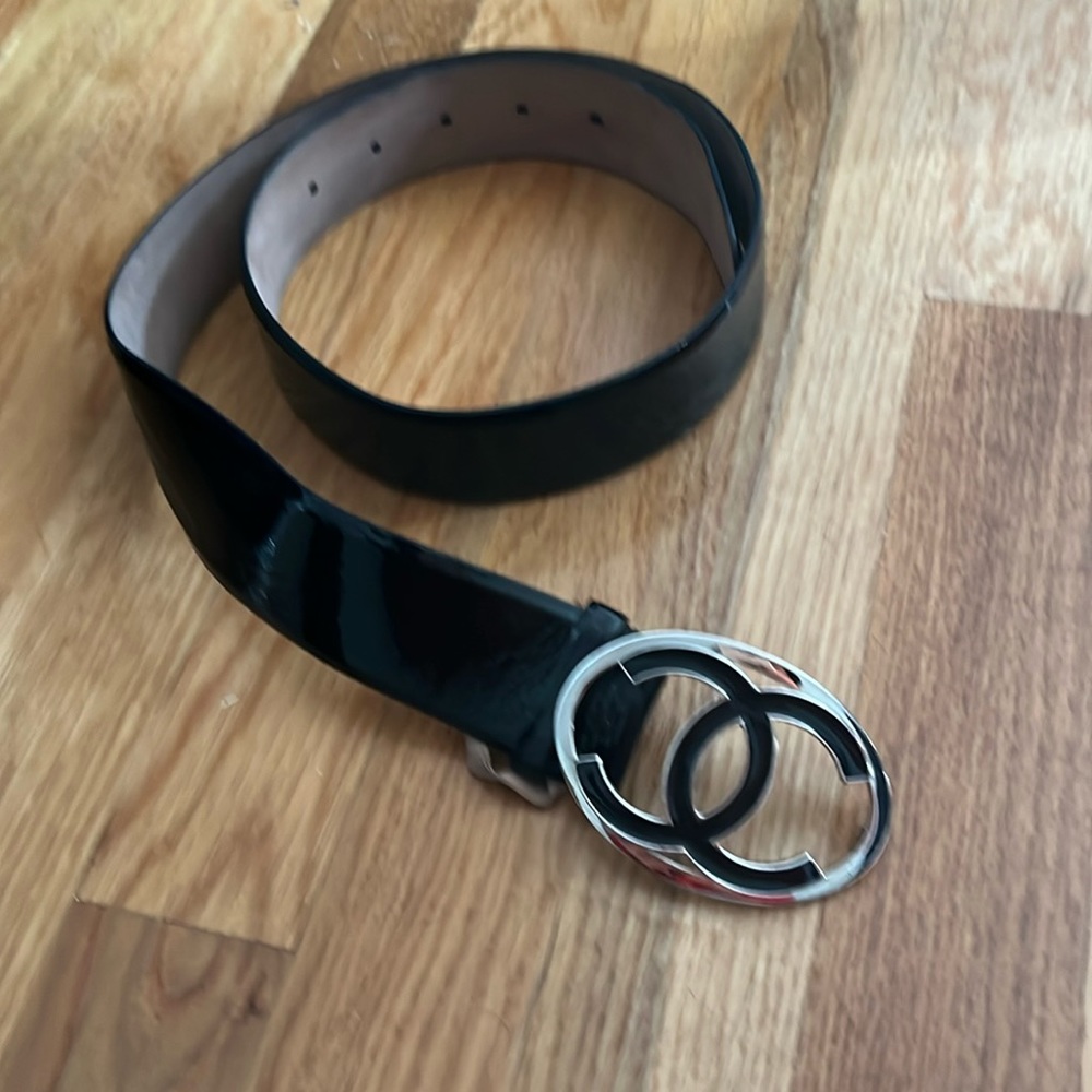 Chanel patent leather belt